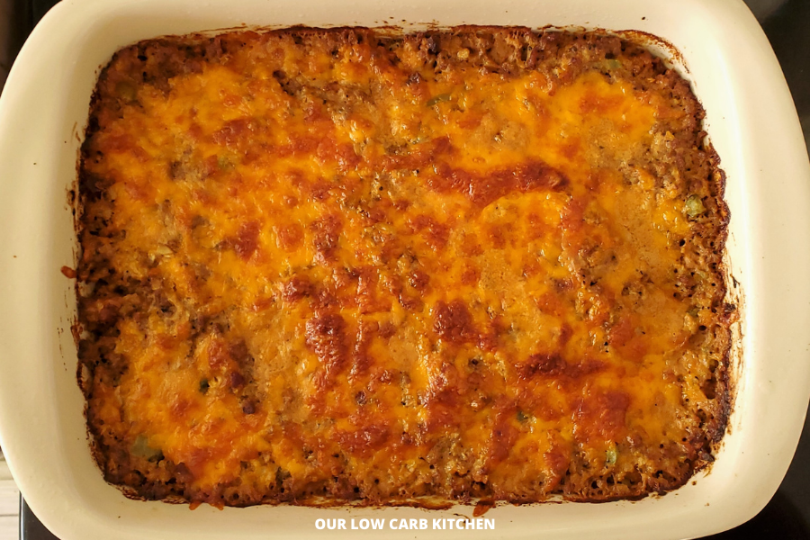 HEALTHY LOW CARB CHEESEBURGER CASSEROLE