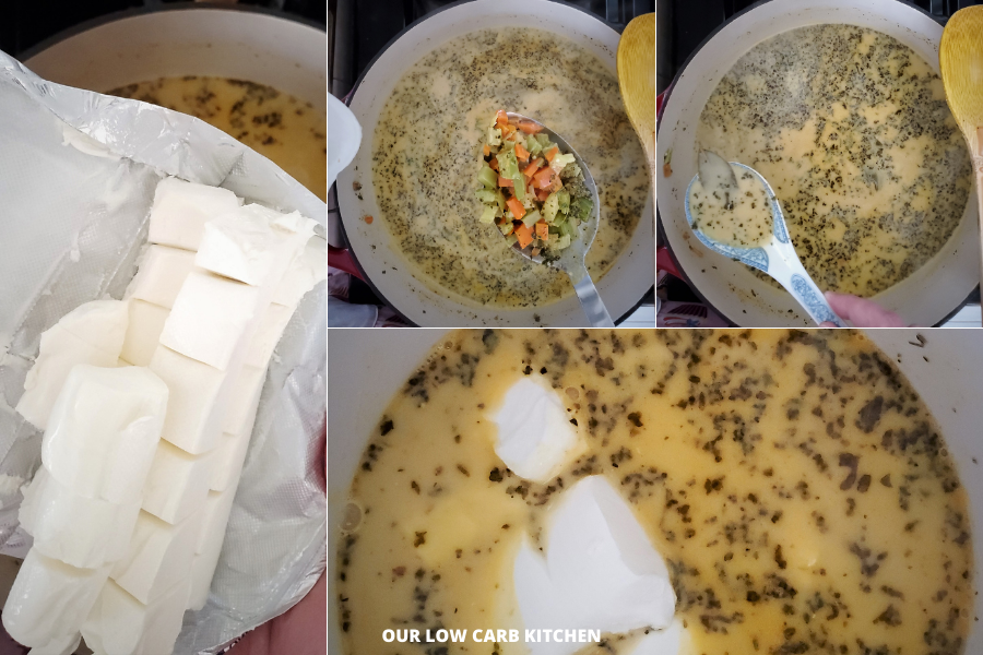 KETO CHICKEN SOUP WITH CREAM CHEESE