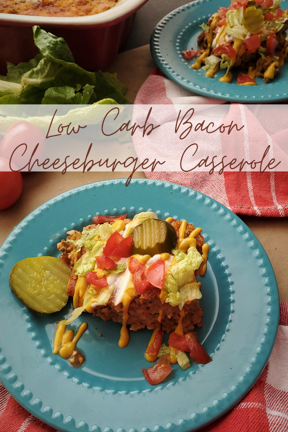 LOW CARB BACON CHEESEBURGER CASSEROLE WITH PICKLES