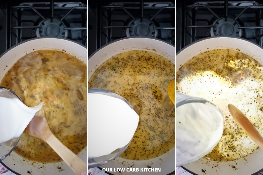 LOW CARB CREAMY CHICKEN SOUP