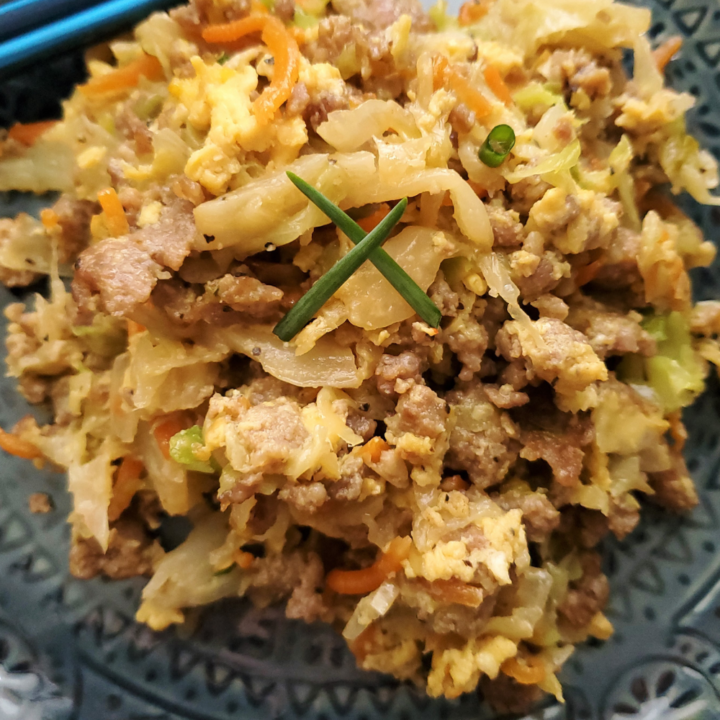 Low Carb Egg Roll In A Bowl- With Ground Pork