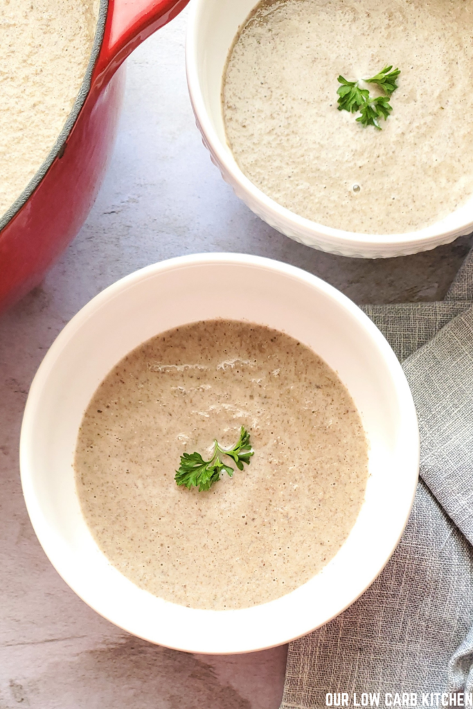 LOW CARB MUSHROOM SOUP WITH CREAM CHEESE